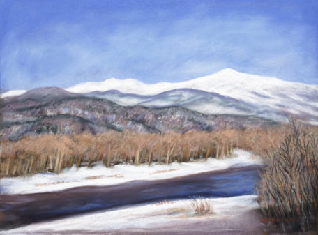 Winter in The White Mountains  12x16 pastel