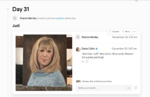 Daria Callie comment on Sharon Morley Portrait