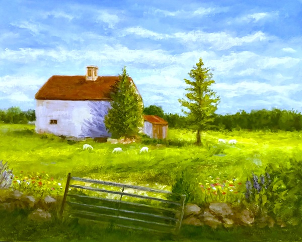 The Great New England Working Farm 11x14 Oil on Panel The Great New England Working Farm 11x14 Oil on Panel